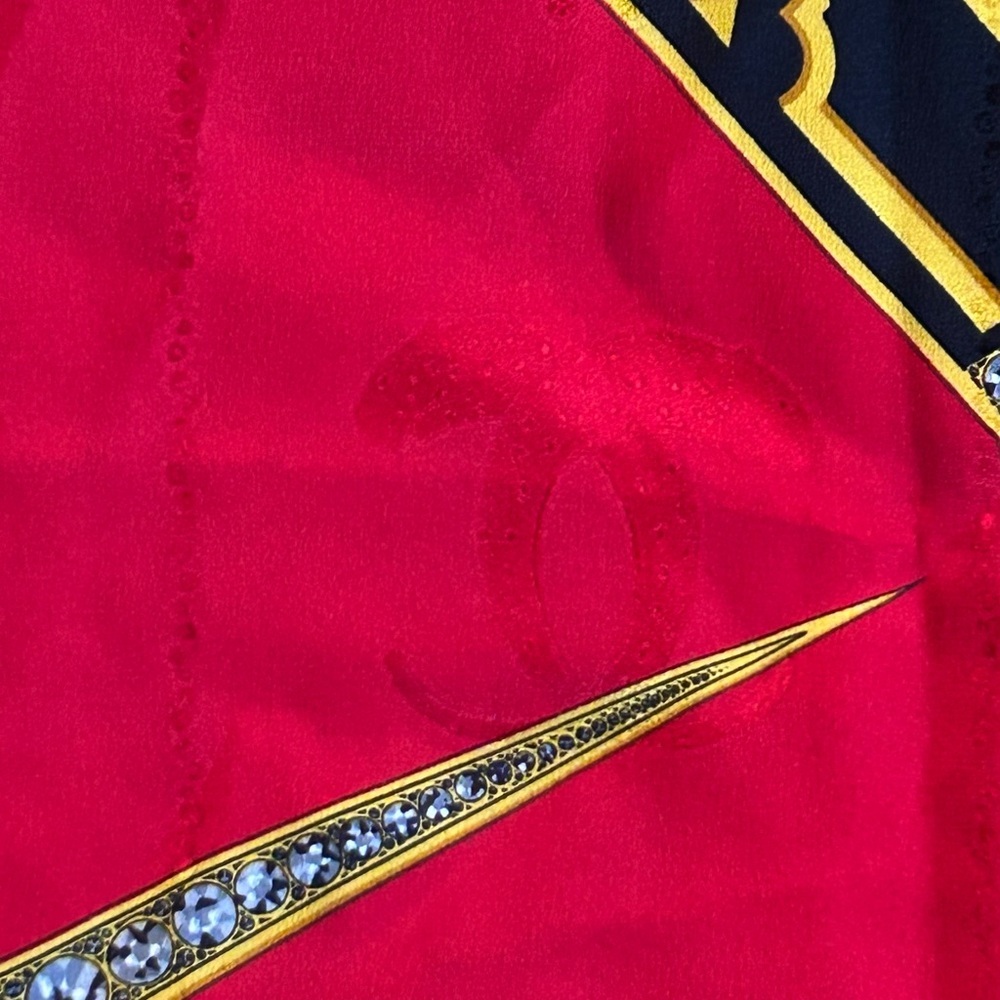 Must de CARTIER Paris 100% Silk Scarf Authentic Vintage - Picture 6 of 10